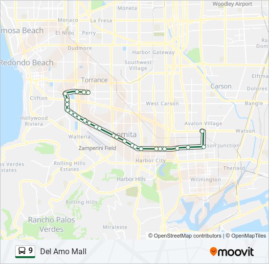 9 bus Line Map