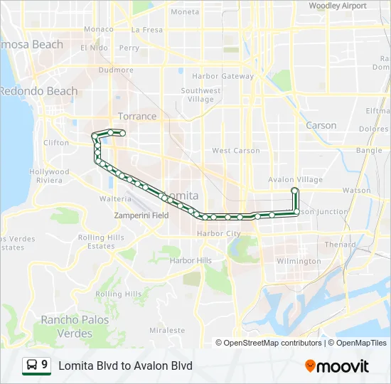 9 Bus Line Map