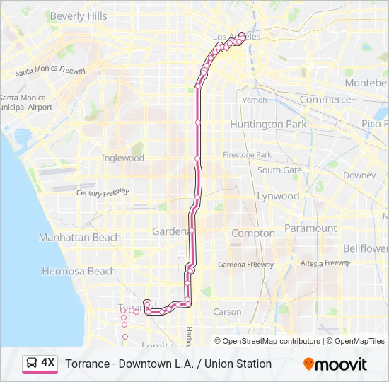 4X Bus Line Map