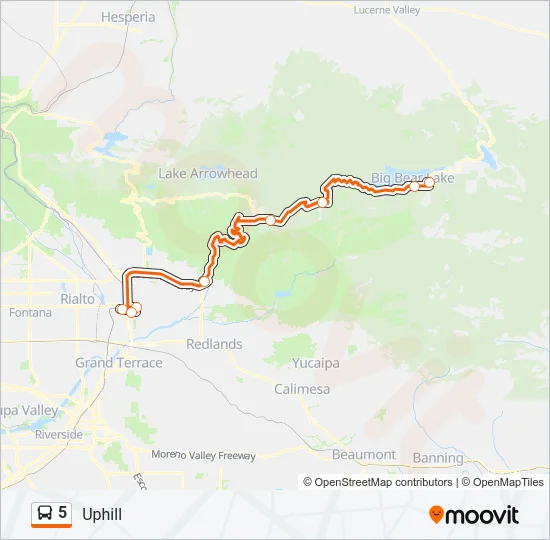 5 Bus Line Map