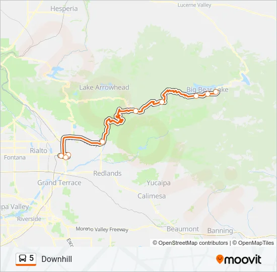 5 Bus Line Map