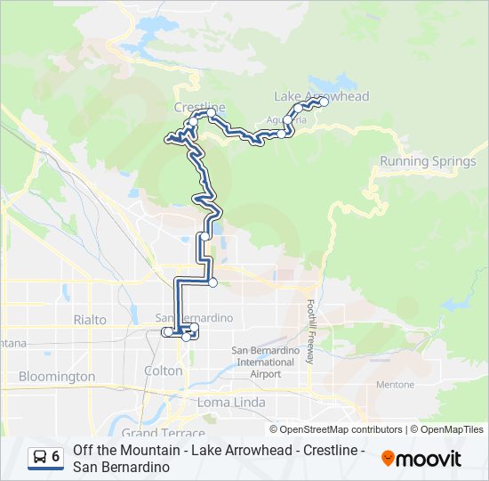 Mapa de 6 de autobús