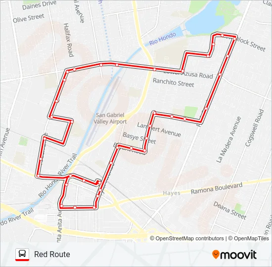 RED ROUTE  Line Map