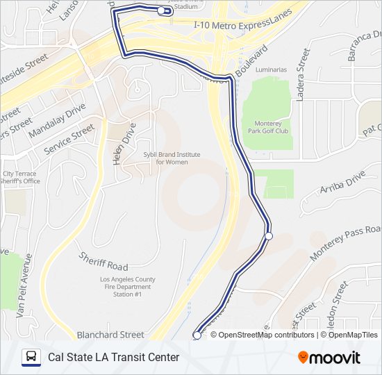 LINK CSULA METROLINK TO CORPORATE CENTER bus Line Map