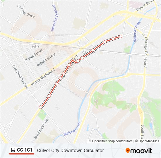CC 1C1 Bus Line Map