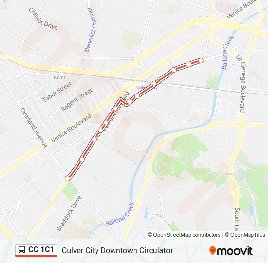 CC 1C1 Bus Line Map