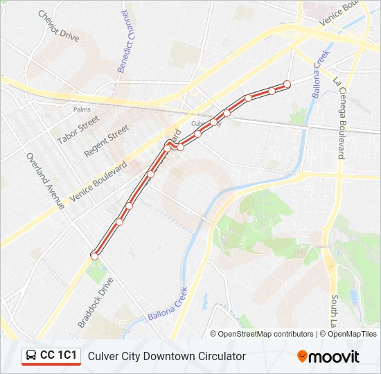 CC 1C1 Bus Line Map