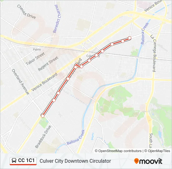 CC 1C1 Bus Line Map