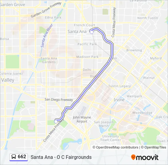 662 Bus Line Map