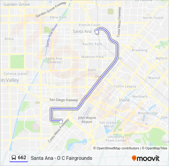 662 Bus Line Map