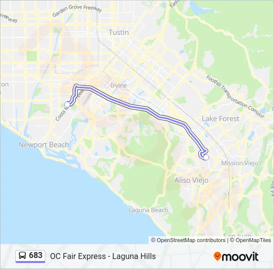 683 Bus Line Map