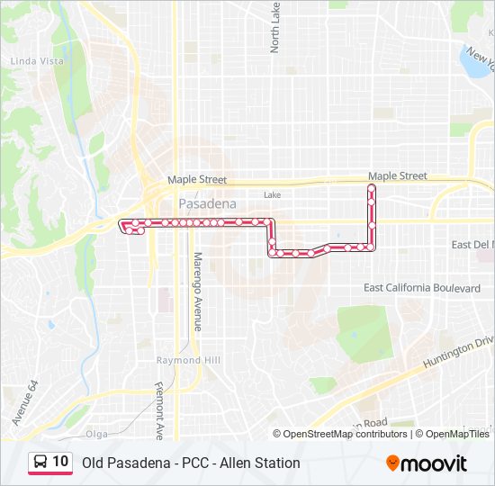 10 bus Line Map