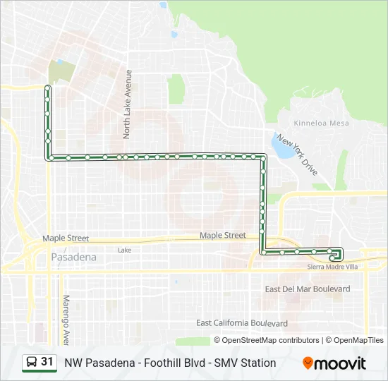 31 Bus Line Map