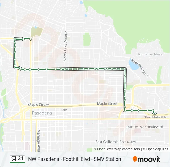 31 Bus Line Map