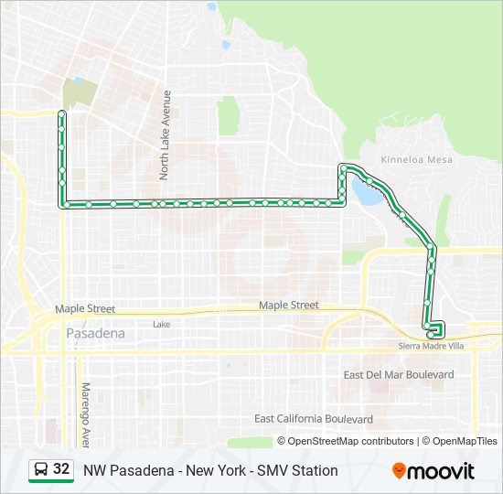 Mapa de 32 de autobús