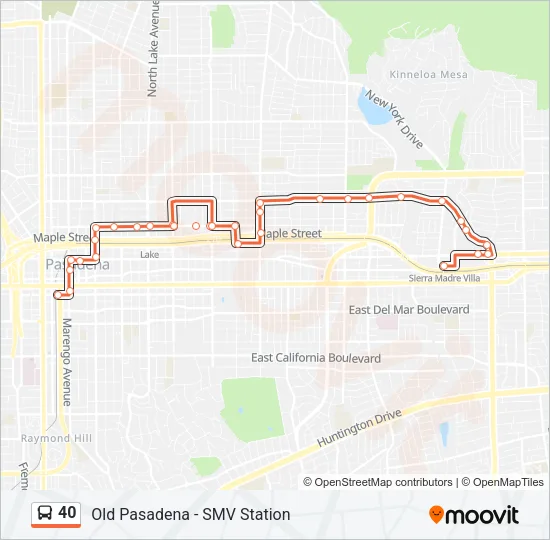 40 Bus Line Map
