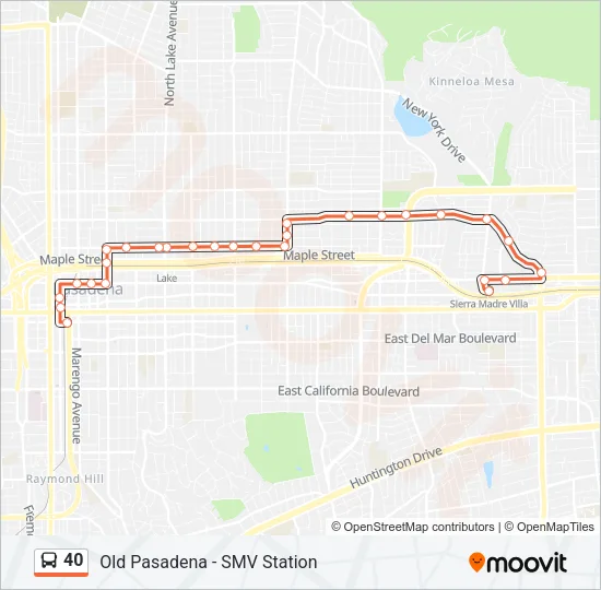 40 Bus Line Map
