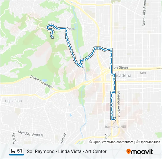 51 Bus Line Map
