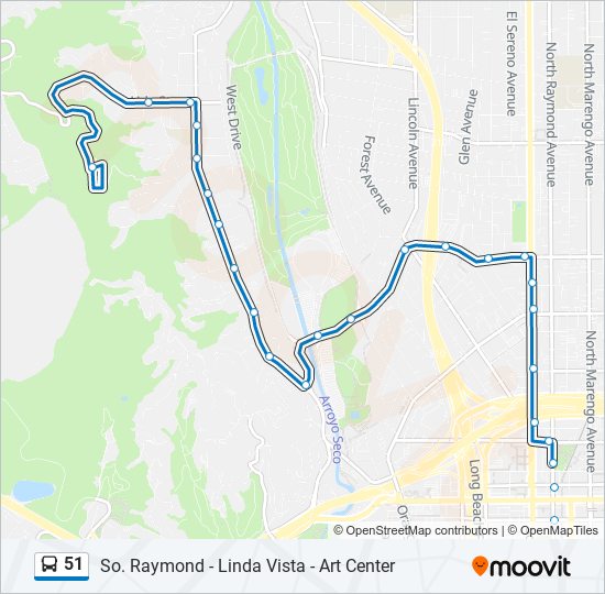 51 bus Line Map