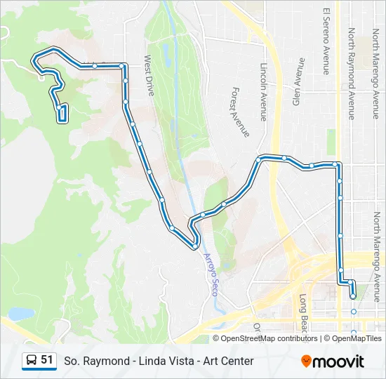 51 Bus Line Map