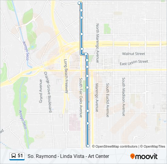 Mapa de 51 de autobús