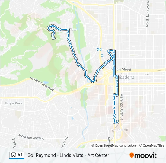 51 Bus Line Map