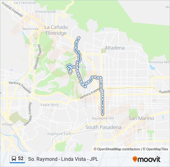 52 bus Line Map