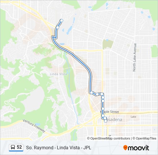 52 bus Line Map