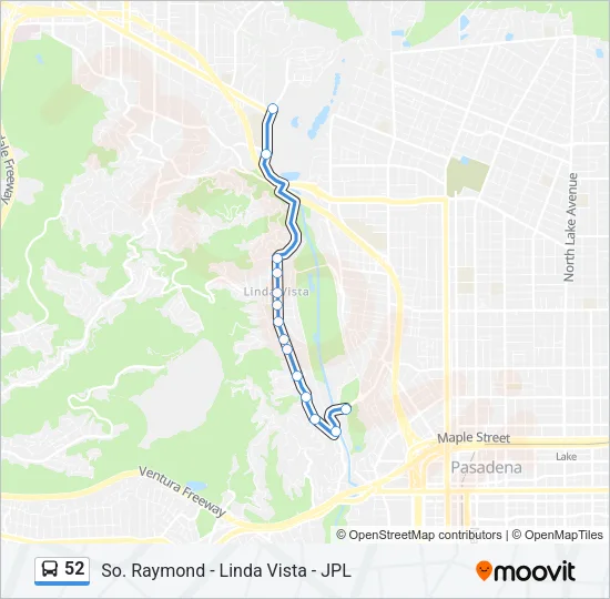 52 Bus Line Map