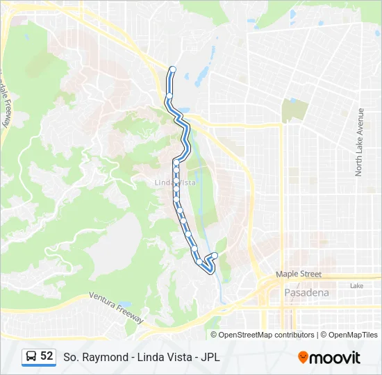 52 Bus Line Map