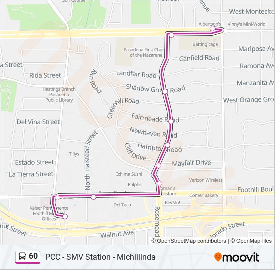 Mapa de 60 de autobús