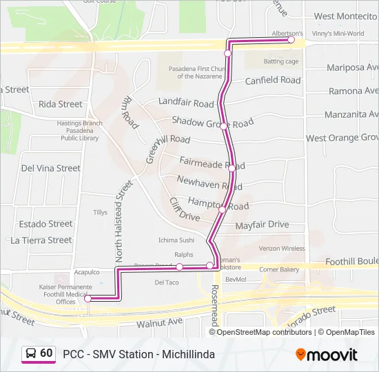 60 Bus Line Map