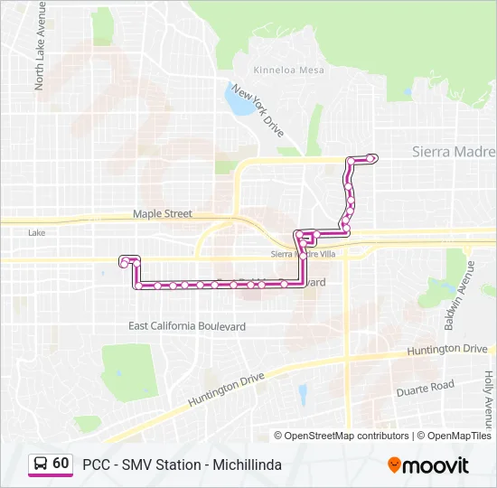 60 Bus Line Map