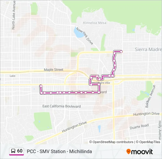 60 Bus Line Map