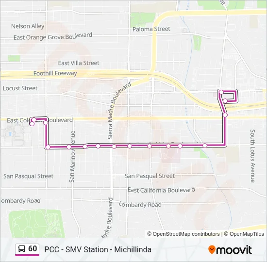 60 Bus Line Map