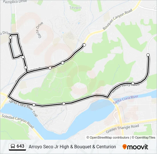 643 Bus Line Map