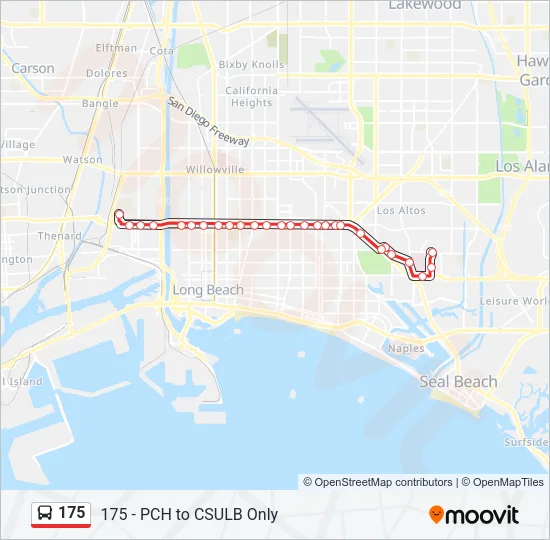 175 Bus Line Map
