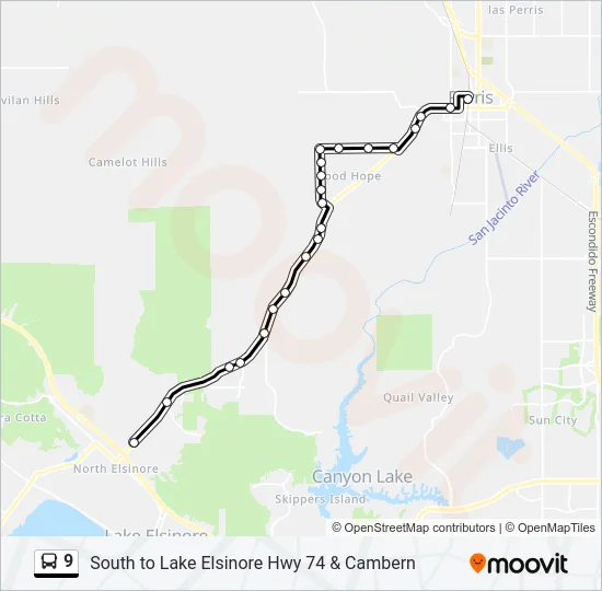 9 Bus Line Map