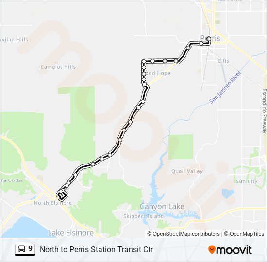 9 Bus Line Map