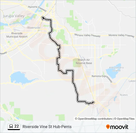 22 Bus Line Map