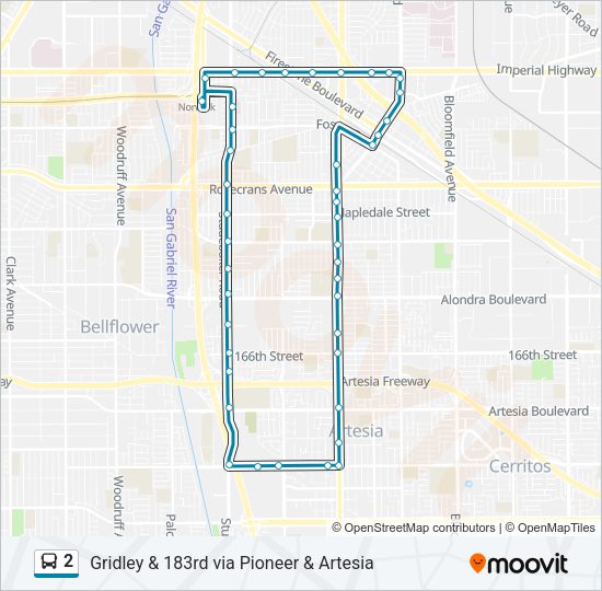 2 Bus Line Map