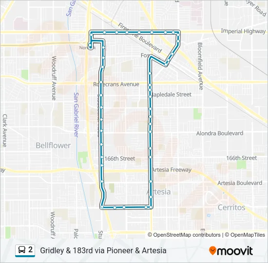 2 Bus Line Map