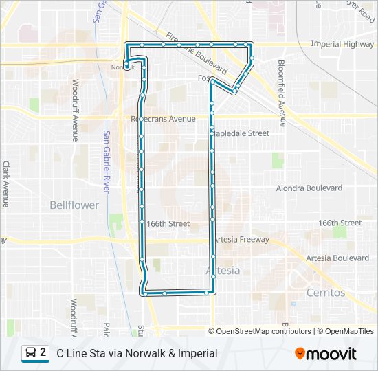 2 Bus Line Map