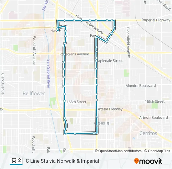2 Bus Line Map