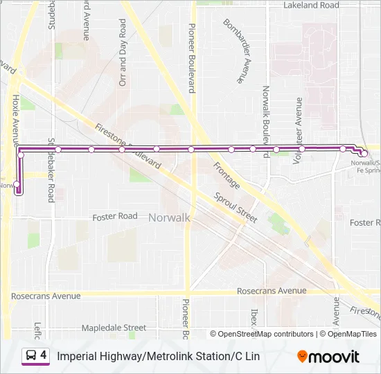 4 Bus Line Map