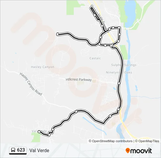 623 Bus Line Map