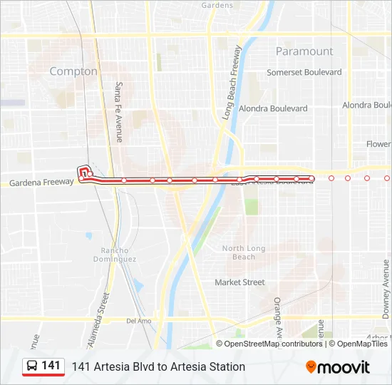 141 Bus Line Map