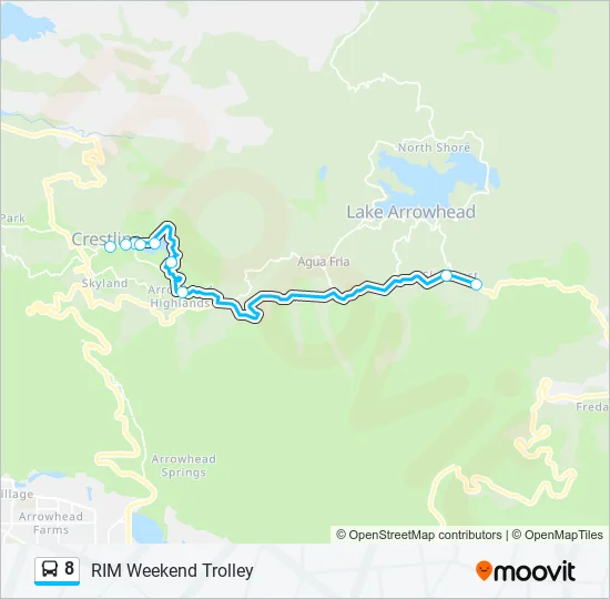8 Bus Line Map