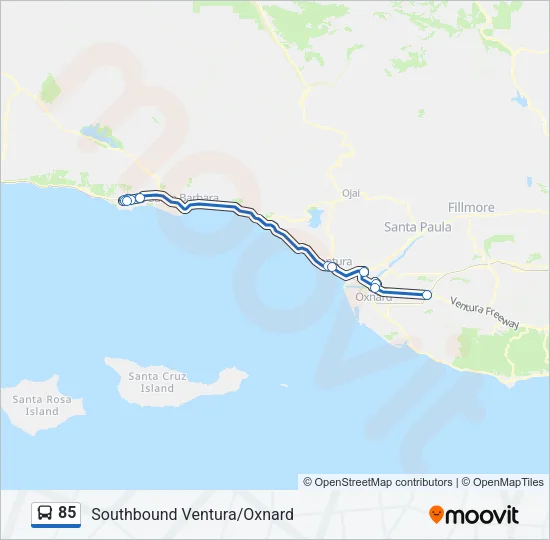 85 Bus Line Map