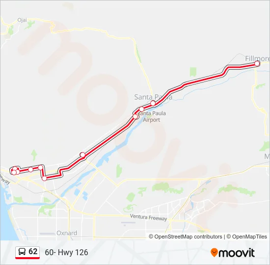 62 Bus Line Map